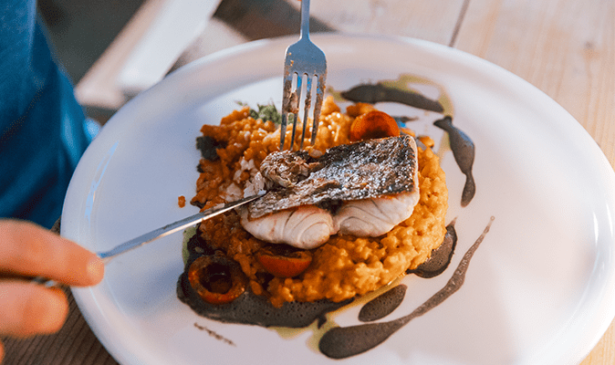 A delisious fish dish at Bari Restaurant